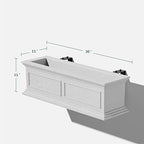 veradek brixton series plastic railing planter - rectangular shown in use