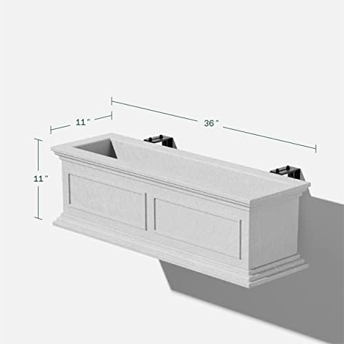 veradek brixton series plastic railing planter - rectangular shown in use