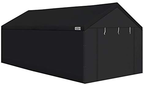 caravan canopy domain 10 x 20 ft car, front angle view