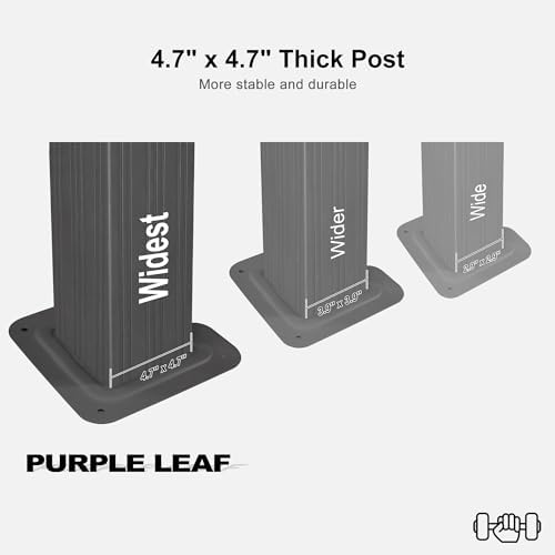 purple leaf gazebo 10' x 14' built-in drainage showing dimensions