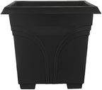 southern patio medallion windowsill platform garden planter, black, package contents