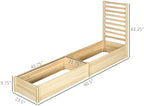 outsunny raised garden bed trellis, 2 compartments, 43 on a desk or shelf