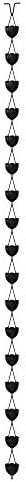 rain chains direct - tulip rain chain, front angle view