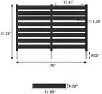 mupater 49'' h×78'' w outdoor fence privacy screen, close-up detail