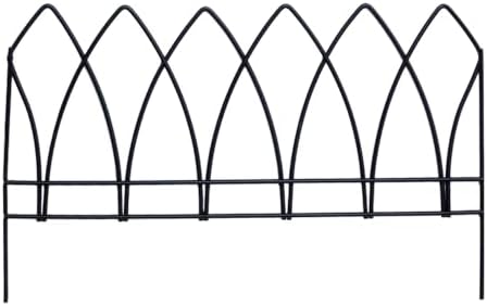 panacea 89523 gothic arch border fence, black, 15", main product view