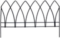 panacea 89523 gothic arch border fence, black, 15", main product view