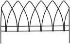 panacea 89523 gothic arch border fence, black, 15", main product view