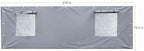 rutile 10x20 carport replacement sidewall, 180g pe waterproof, front angle view