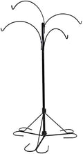 sunnydaze 4-arm hanging basket plant stand with adjustable, main product view