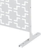 74.8" metal privacy screen outdoor freestanding with stand on a desk or shelf