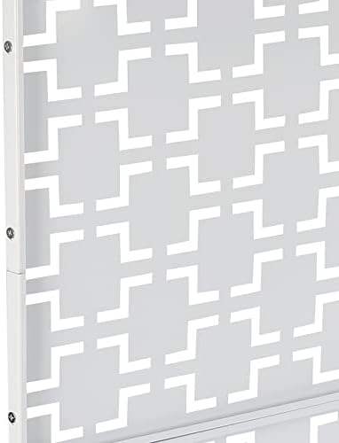 74.8" metal privacy screen outdoor freestanding with stand showing dimensions