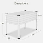 best choice products 48x24x30in galvanized raised garden bed shown in use