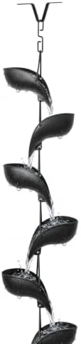 rain chain for gutters, 8.5 ft aluminum rain, main product view