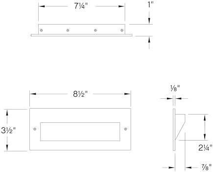hinkley taper 12v integrated led horizontal step light, close-up detail