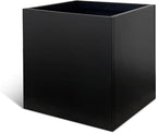 Galvanized Steel Planter Box Black Metal Planter 20Inch Large Square Indoor Outdoor Planters Cube Steel Heavy Duty Flower Pot Powder Coating Modern Commercial Residential for Patio, Deck, Yard, Garden