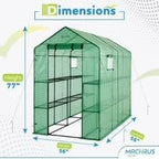 machrus ogrow walk-in portable greenhouse, outdoor indoor grow shown in use