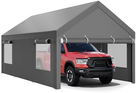 jy qaqa carport, 12x20 ft heavy duty carport, package contents
