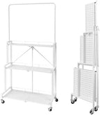 lumizone foldable 4-tier plant stand with wheels indoor, view 9