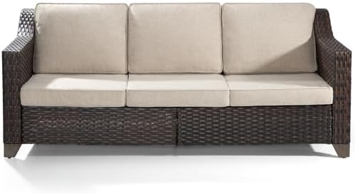 joyside patio sofa - 3 seater rattan sofa on a desk or shelf