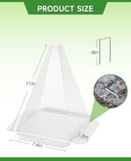 garden cloches,clear reusable plant bell covers,7.8"x11" shown in use