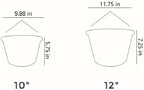 The HC Companies 12 Inch Euro Hanging Planters, Lightweight UV-Resistant Plastic Hanging Planters for Indoor & Outdoor Plants, 2-Pack Hanging Flower Pots for Garden, Patio & Home Decor, White