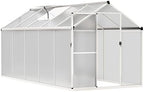 veikou 6' x 10' greenhouse, double-wall polycarbonate green, view 9