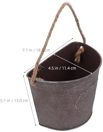 ganazono wall hanging flowerpot 4-pack 6.69x5.51x12.59in iron art shown in use