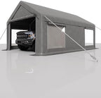 12x20 ft heavy duty carport canopy with sidewalls on a desk or shelf