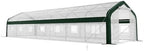 amerlife 34x10x7 ft walk-in tunnel greenhouse with watering, front angle view