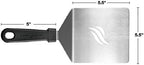 BLACKSTONE 5047 Burger Spatula Heavy Duty Plastic Handle Large Stainless Steel Food Grade Flat Top Griddle Accessories-Hamburger Pancake Flipper– Grill Scraper Utensil for Home Kitchen Restaurants