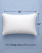 beckham hotel collection bed pillows king size set, front angle view