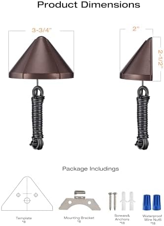 cloudy bay [8 pack] led deck lights low on a desk or shelf