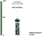 squirrel solution200 squirrel-proof bird feeder w/6 feeding ports shown in use