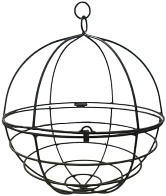 large wrought iron hanging globe planter – amish, main product view