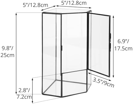 ncyp glass terrarium with front opening door for, side view