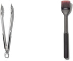 OXO Good Grips Grilling Tools, Tongs and Basting Brush, Black