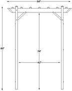 dura-trel providence arbor, vinyl garden archway for outdoors, front angle view