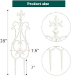 sungmor decorative cast iron white flower bed fence, package contents