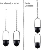 metal hanging planters set of 2 with 6 shown in use
