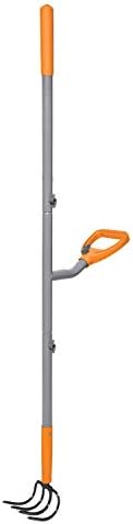 ergieshovel 54" ergonomic steel garden cultivator w/ d, front angle view