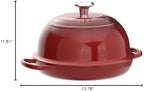 Le Creuset Enameled Cast Iron Signature Round Bread Oven, 9.5 inch, Cerise