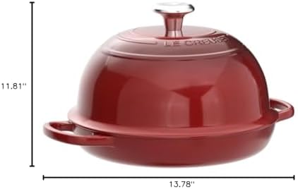 Le Creuset Enameled Cast Iron Signature Round Bread Oven, 9.5 inch, Cerise