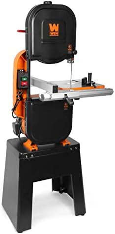 wen industrial band saw, 14-inch, 1 hp dual-voltage shown in use