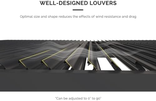 purple leaf louvered pergola 12' x 14' 94as showing dimensions