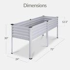 best choice products 72x24x30in non toxic galvanized raised shown in use