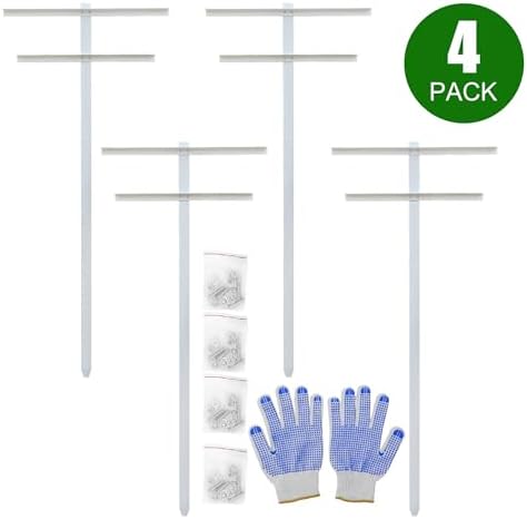 mrgarden 7-feet adjustable garden trellis set for raspberry shown in use