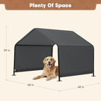 outdoor dog tent shade, 4'x4'x3' dog shelter house, side view