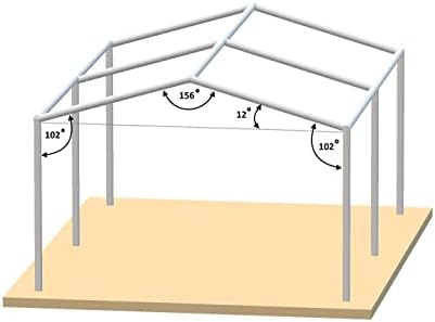 canopy fittings set 1-3/8 inch low peak shed, close-up detail