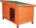 trixie pet products dog club house, large,glazed pine,40.75x26.75x28.25, front angle view