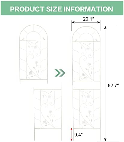 sungmor metal trellises for climbing plants, overall 20, package contents